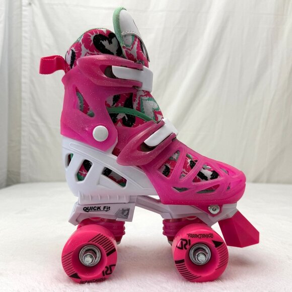 Roller Derby Adjustable Roller Skate Model 1972M Youth Girl Size 12-2 White Pink - Picture 4 of 12